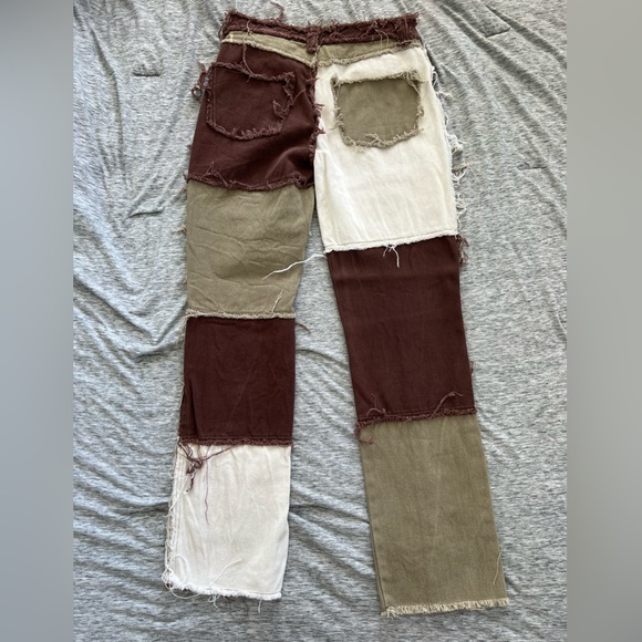 Jaded London Boyfriend Fit Patchwork Pants - Picture 2 of 4